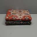 YJ.GWL Area Rug for Living Room, 3x5 Machine Washable Boho Rug for Bedroom, Low Pile Lightweight Thin Rugs, Floral Vintage Distress Print Pattern Carpet for Dining Room Kitchen, Red