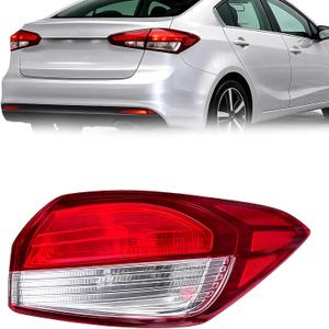 Passenger Side 2018 Forte Tail Lights Compatible with 2017 2018 Kia Forte EX, LX, S, SX Tail Lamp Rear Lights Brake Lamp with Bulbs Replace 92402-F20000 Passenger Right Side