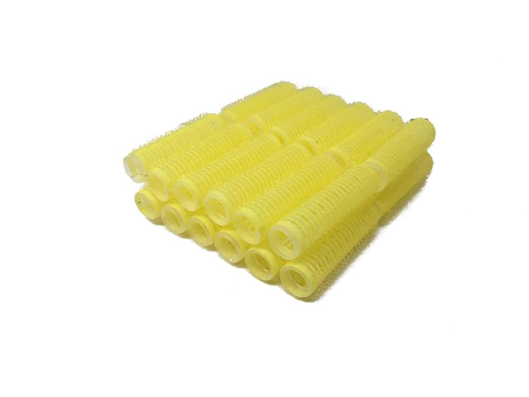 Pack of 24 Mini Small Hair Rollers Self Grip Vented Pro Salon Hairdressing Curlers (Yellow)