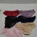 FINETOO 6 Pack Sexy Underwear for Women Silky Seamless No Show Panties Ladies Lace Bikini Lightweight Cheeky Hipster L