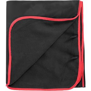 REDCAMP Large Waterproof Stadium Blanket for Cold Weather, Soft Warm Fleece Camping Blanket Windproof for Outdoor Sports, Blue/Red (Outer Black/Inner Black)