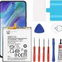 Galaxy S21 FE Battery,5000mAh EB-BG990ABY Replacement Battery for Samsung Galaxy S21 FE SM-G990U SM-G990B with Adhesive Tape Tool Repair Kit