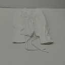 Bow Tie Front Tops for Women V Neck Linen Lace Up Shirts Casual Long Flare Sleeve Blouese Summer Going Out Tops (X-Large, White)