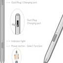 Uogic USI 2.0 Stylus Pen with Tail Eraser, Rechargeable for Fire Max 11 & Fire HD 10 (2023 Release) (Silver)