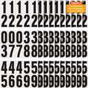 1.5 inch Self Adhesive Numbers for Mailbox, House Numbers, Reflective Mailbox Number, Trash Cans Number, for Outside, 300 PCS (Black/White)