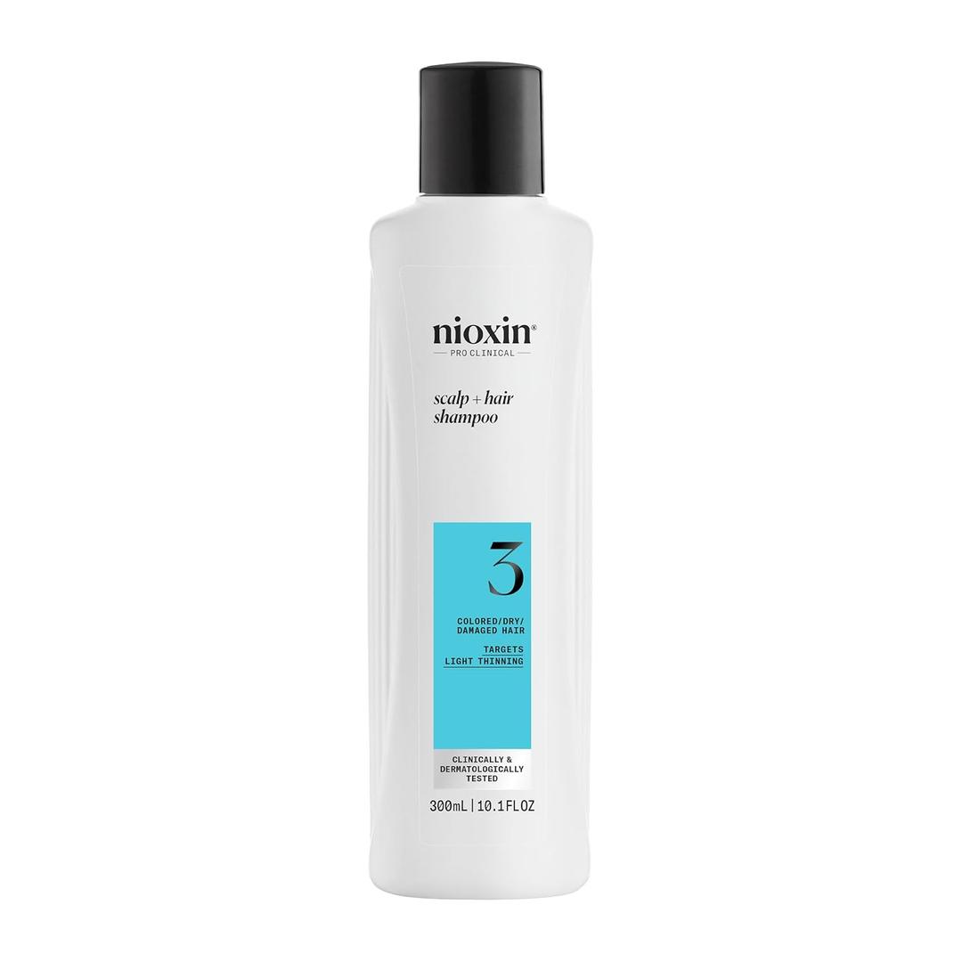 Nioxin System 3 Scalp + Hair Thickening Shampoo for Colored, Dry, & Damaged Hair with Light Thinning | Maintain Vibrant Color | Cleanse, Strengthen & Nourish with Niacinamide & Biotin