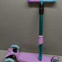 3 Wheel Scooter for Kids Ages 6-12,Kids Scooter with Light Up Wheels, Sturdy Deck Design, and 4 Height Adjustable Suitable for Kid Ages 3-12 (Purple)