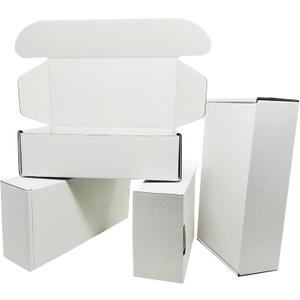 Small White Box 5 x 3 x 1 Inch 50 Pack Recyclable Corrugated Gift Mailers Storage Business Packaging Shipping Boxes