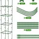 Trellis for Climbing Plants Outdoor, 6FT Garden Obelisk Rustproof PE Coated Metal Potted Plant Climbing Support, Thickened Tube Plant Tower Trellis for Clematis Vine Support Indoor (1 Pack)
