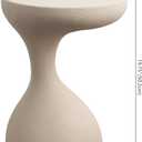 JONATHAN Y Boracay Sculptural Side Table 19.75", Mocha | Weather-Resistant Polyresin Terrazzo Pedestal Accent Table, Drink Table And Garden Stool, Minimalist Coastal, Indoor Outdoor