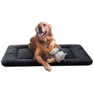 Dog Beds Crate Pad for Medium/Large Dogs Fit Dog Crates,Washable & Anti-Slip Kennel Pad for Dogs Cozy Sleeping Mat,Dark Gray 42inch