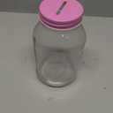 Large Coin Bank Jar Tip Jar with Slotted Gold Lid Holds Over $700 in Coins-...