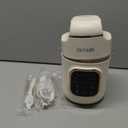 10 IN 1 Baby Food Maker, Glass Baby Food Mills, Baby Food Blender for Baby Puree, Fruit, Meat, Vegatable, Easy Cleaning, Touch Screen Control, Cook at Home 10oz (White)