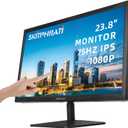 SKitphrati 21.5 Inch Touchscreen Monitor FHD 1920x1080p IPS Screen, VESA Support, 10-Points Computer Touch Screen PC Display with Type-B HDMI VGA Port, 75Hz Desktop Touch Display, Black