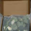 TOCHGREEN 2 Pack 13Ft Artificial Eucalyptus Flower Garland with White Roses, Fake Rose Flower Greenery Garland Floral Vines for Wedding Home Party Table Runner Decor (2PCS, White)