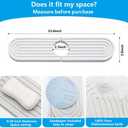 Sink Stone Faucet Mat 23.6 X 3.9 inch Absorbent Faucet Mat Diatomite Sink Drying Stone for Kitchen Bathrooms ( White )
