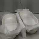 Foraineam 10 Pack White Ramekins, Porcelain Souffle Dishes, Oval Crème Brulée Ramekins for Baking, 6 Ounce Dessert Bowls Set for Soufflé, Pudding, Quiche, Snack, Custard, Dishwasher and Oven Safe