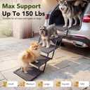 Cozila Foldable Dog Stairs for Car, SUV & Truck, 5-Step Pet Ramp with Non-Slip Surface, Portable and Lightweight Dog Steps for High Bed, Supports Up to 150 Lbs