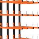 4 Pack Lumber Storage Rack, Wall Mount Removable & Adjustable Lumber Rack with 8-Level Holds Up 1040 Lbs, Heavy Duty Metal Garage Wood Rack for Workshop, Basement, Indoor and Outdoor