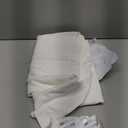 RYB HOME Tricia Door Curtain Natural Linen Blended French Door Curtain Room Darkening Window Shades for Patio Doorway Privacy Tie up Blind, 26 inch x 69 inch, White, 1 Panel