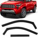 2024-2025 in-Channel Rain Guards Side Window Visor Deflectors for Toyota Tacoma SR SR5 TRD PreRunner Sport Off-Road i-FORCEMAX Limited Trailhunter Pro