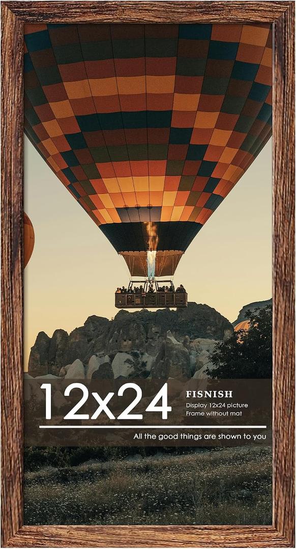 12x24 Picture Frame, Brown Poster Frame, 1 Pack