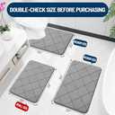 OLANLY Memory Foam Toilet Rugs U-Shaped 24x20, Ultra Soft and Absorbent Bathroom Rugs, Machine Washable Quick Dry, Comfortable Bathroom Contour Bath Mats for Toilet Base, Grey