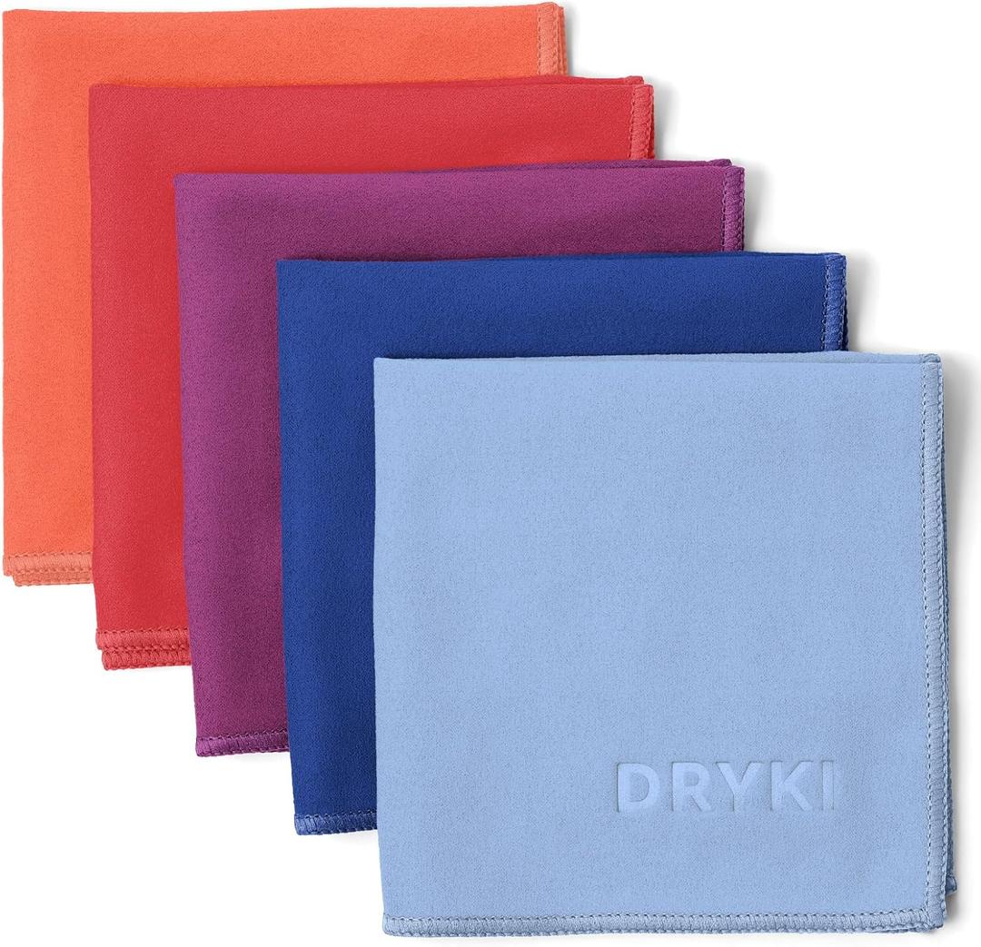 Sweat Absorbing Handkerchiefs - The Original Quick-Dry Microfiber Sweat Rags & Towels for Face, Hands, & Body - Perfect for Gym, Sports, and Work (Desert: 5 Pack)