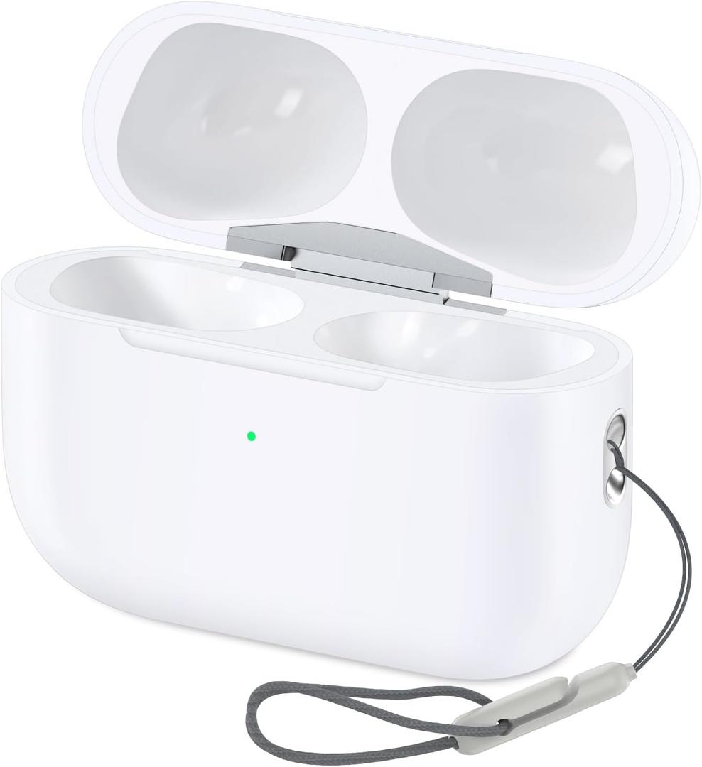 Wireless Charging Case Compatible with AirPods Pro 2nd & 1st, Charger Case Replacement for AirPods Pro 2 & 1 with Lanyard, Bluetooth Pairing Sync Button, Earbuds Not Included (USB-C Port)