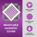 SilhouEase SE8 Magnetic Exhaust Fan Cover & Removable Return Vent, Flush Mount Panel for Ceilings & Walls, Moisture Resistant, Easy Access, Paintable, for Home & Commercial Use (8" x 8")