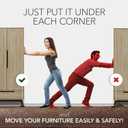 Furniture Sliders for Carpet X-PROTECTOR - 24 PCS Moving Pads 3 1/2" - Sliders for Furniture. Move Your Furniture Easily with Reusable Furniture Moving Sliders for Carpets!