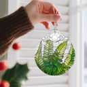 Fern Plant Ornament, Stained Glass Christmas Decorations, Christmas Ornaments for Tree, Holiday Ornament, Gifts for Plant Lovers, Holiday Party Gifts, Gift Ideas & Xmas Gift