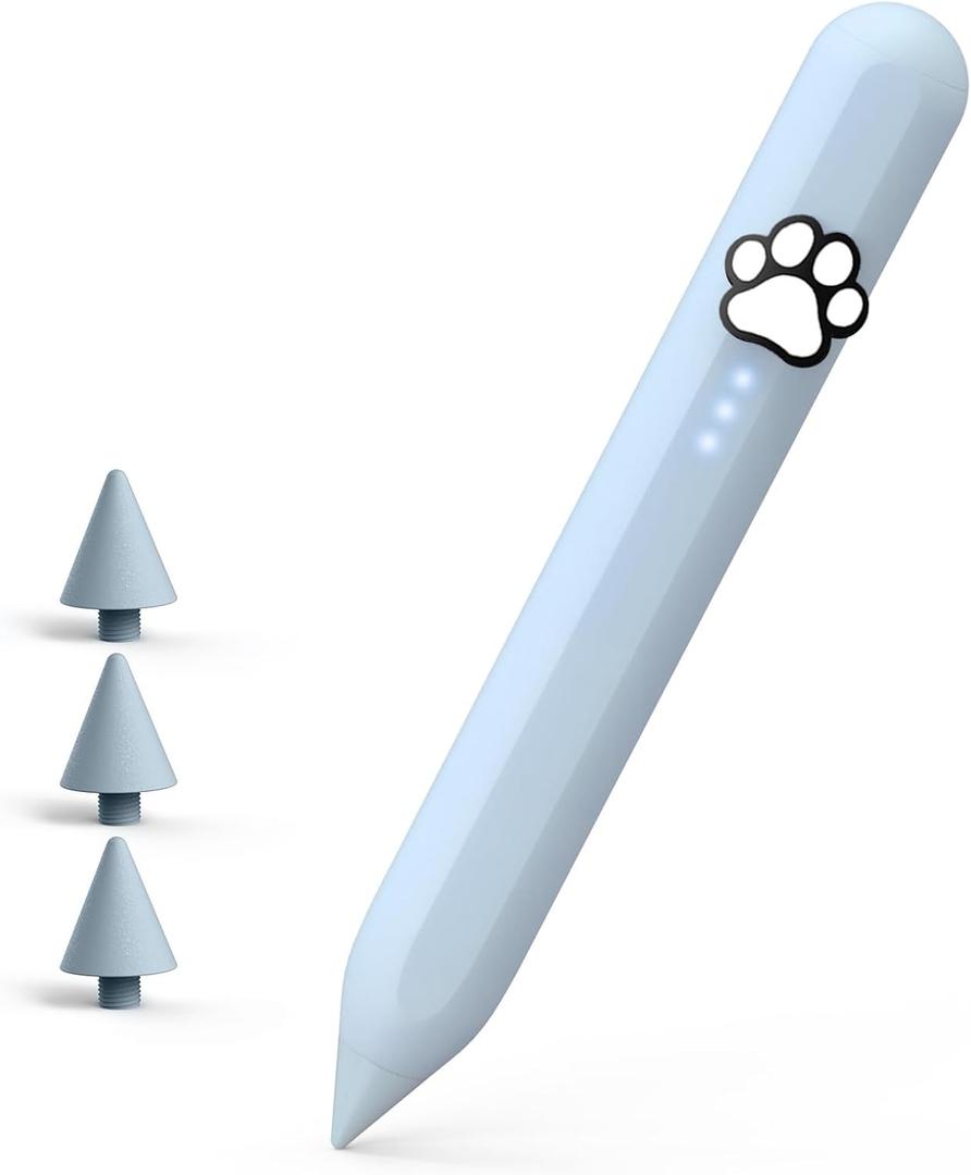 Kid-Friendly Stylus Pen for iPad(2018-2025), Fast Charge Kids Active Pencil with Tilt Sensitivity & Palm Rejection for iPad 11/10/9/8/7/6, Air 7/6/5/4/3/M3/M2, Pro 13"/12.9"/11"/M4, Mini 7/6/5, Bule