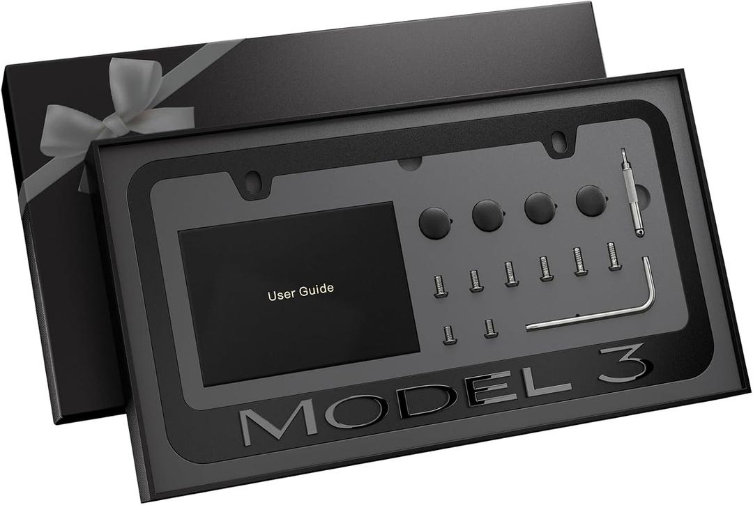 Black License Plate Frame for Model 3
