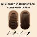 Hair Straightener and Curler 2 in 1 with Curls Bangs 1 1/4-Inch Flat Iron Curling Iron for Short Long Fine Hair Travel,Ceramic Coating,Anti-Scald,Fast Results,Smooth Styles Hair Iron,White