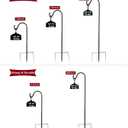 EXCMARK Shepherd Hook 48 inch 1/2 inch Thick Use at Weddings, Hanging Solar Lights, Lanterns, Bird Feeders, Metal Hanger Hook. (Black, 48 inch) U.S. Patent.