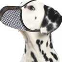 Dog Muzzle Anti & Prevent Biting Chewing Barking for Small Medium Large Dogs Soft Air Mesh Muzzles Reflective Ajustable Full Coverage Dog Mouth Guard Cover for Grooming Scavenging Black L-1
