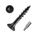 MewuDecor #8 x 1 Wood Screws, Outdoor Deck Screws with Star Drive, Black Tan Coated Screws for Outdoor Use, Coarse Threads, Self-Tapping, T-25 Drive Bit Included, 200 PCS