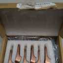 Goo-Ki Antique Copper Cabinet Pulls with 0.6'' (16MM) Hole Centers, Retro Zinc Alloy Drawer Pulls for Drawer, Wardrobe, Cupboard, 6 Pack