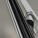 36 Inch White, Adjustable Double Bubble Door Sweep for Exterior Doors, Under Door Seal with Drip Edge and Punched Drainage Channel, Pre-notched for Weatherstripping, Trim-to-Fit, Paintable Screw Cover