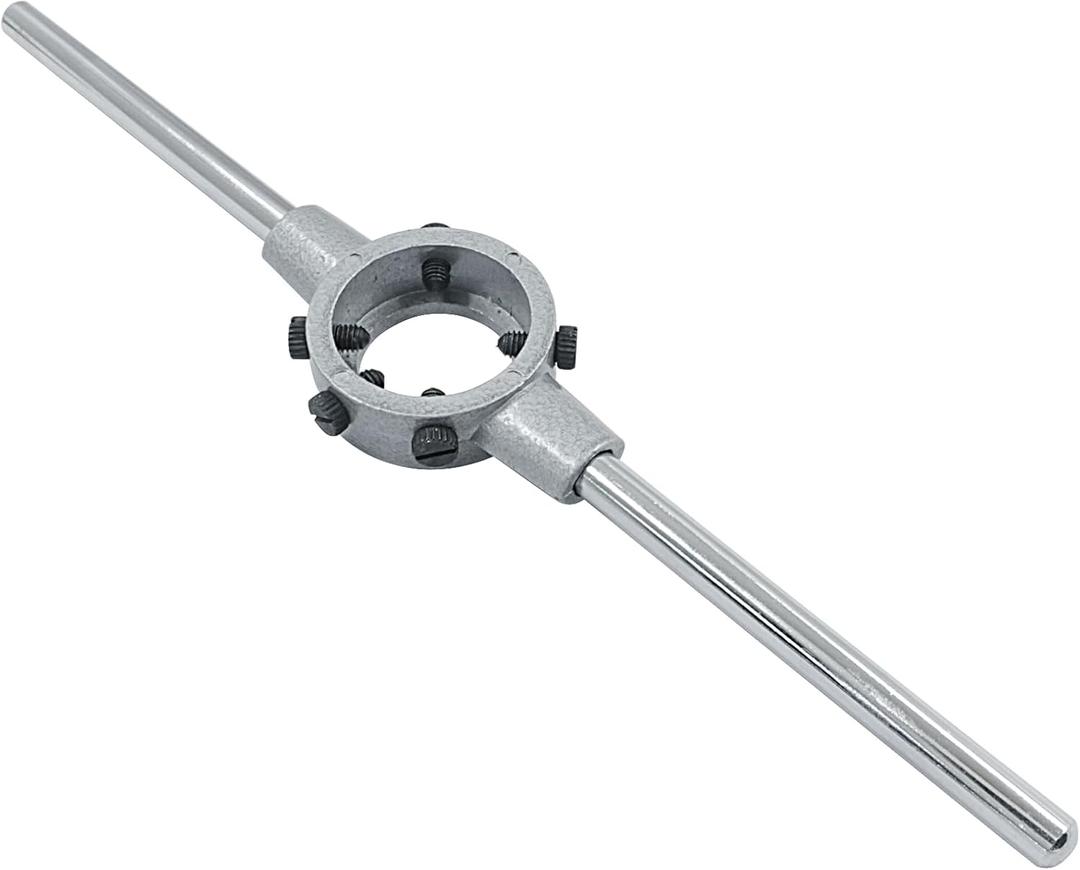 1-1/2 Inch (38mm) Die Stock Handle Wrench, M12-M14 Adjustable Die Wrench Handle Holder, Heavy Duty Round Die Holder