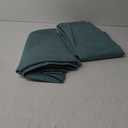 Novecozy 100% Blackout Curtains 108 Inches Long, Linen Thermal Insulated Curtains & Drapes for Bedroom/Living Room, Rod Pocket/Back Tab/Hook Belt/Ring Clips (2 Panels, W50 x L108, Teal Blue) (50"W x 108"L (Pack of 2), Teal Blue)