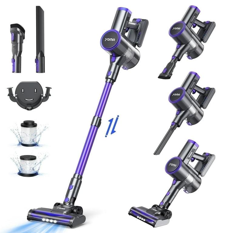 YOMA Cordless Vacuum Cleaner, 6-in-1 Rechargeable Stick Vacuum, 45mins Max Runtime, Lightweight Powerful Vacuum Cleaner for Home Hard Floor Pet Hair