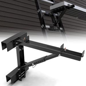 2025 Upgraded Adjustable Ladder Jacks 2 Pack for Scaffolding Platform, Two-Rung Short Body Extension Ladder Jack Scaffold Bracket, Black Ladder Platform Accessories, Ladder Jack Part for Working Stage