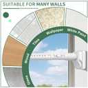 YNL Tension Curtain Rod No Drilling, 41-86 Inch Heavy Duty Shower Curtain Rod, One-Click Adjustable Tension Rods for Bathroom/Patio/Window, Outdoor Rods, Renter Friendly, Non-Slip, White