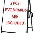 A Frame Sidewalk Sign 24x36 inches Sandwich Board Signs Outdoor Heavy Duty Double-Sided,including 2 Corrugated Boards 2 Anti-Glare for Business Indoor Outdoor (1 PACK)