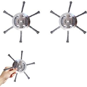 2025 New 6 Inches Steel Wire Grass Trimmer Head,Universal Steel Wire Weed Trimmer Head for Electric Battery Powered Cordless String Trimmer (1, 6 Blades)