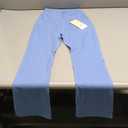 viehunt Girls High Waisted Flare Leggings Crossover Cute Wide Leg Solid Full Length Yoga Pants with Pockets (10 Years, Light Blue)