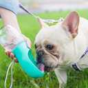 Kalimdor Dog Water Bottle, Leak Proof Portable Puppy Water Dispenser with Drinking Feeder for Pets Outdoor Walking, Hiking, Travel, Food Grade Plastic (12oz Blue)