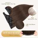 Clip in Short Hair Extensions Real Human Hair,Prokyvity Short Hair Extensions Clip ins,Mini Hairpieces for Volume & Highlights,Seamless & Invisible Design,6 Pieces 31g 10 inch Dark Brown